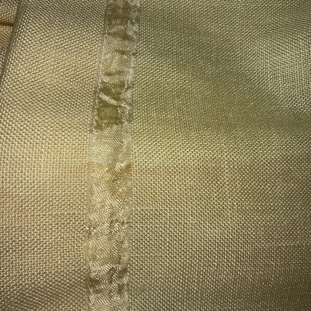 Barry Bricken vintage pleated yellow midi skirt Sz 4 lined pockets side close - Picture 8 of 8